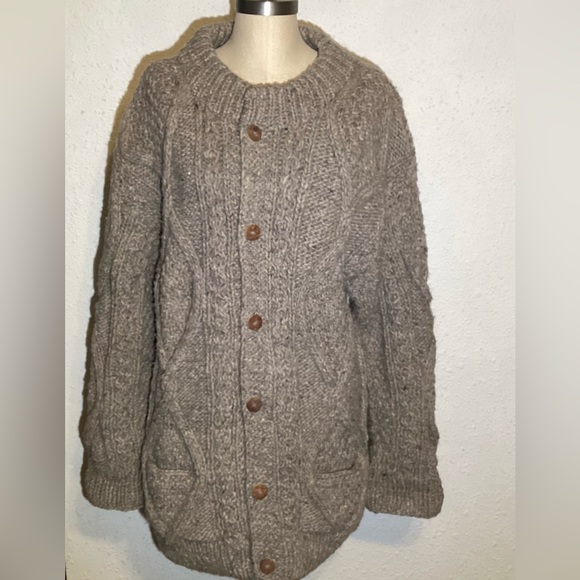 Rainbow crafts handmade chunky knitted merino wool sweater size XL - Picture 1 of 13